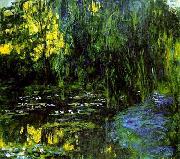 Claude Monet Water Lily Pond and Weeping Willow, oil